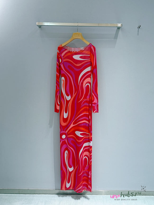 PUCCI Marmo printed mesh maxi dress - Unahubs - 1