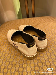 YSL Embroidered Espadrille Flat White - 4