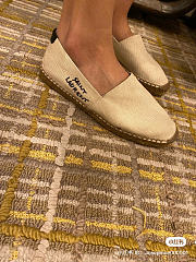 YSL Embroidered Espadrille Flat White - 2