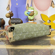 Louis Vuitton Side Trunk MM East West Khaki Denim 28x15x7cm - Unahubs - 2