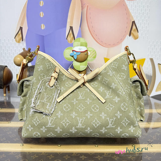 Louis Vuitton Carryall Cargo PM Khaki Denim 33.5x23x15cm - 1