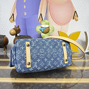 Louis Vuitton Carryall Cargo PM Blue Denim 33.5x23x15cm - 4