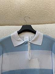 Dior Marinière Long-Sleeved Polo Blue Shirt - Unahubs - 3