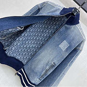 Dior Washed Blue Denim Bomber Jacket - Unahubs - 3