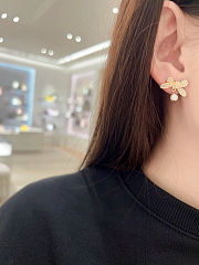 Dior Delicate Bow Earrings - 2