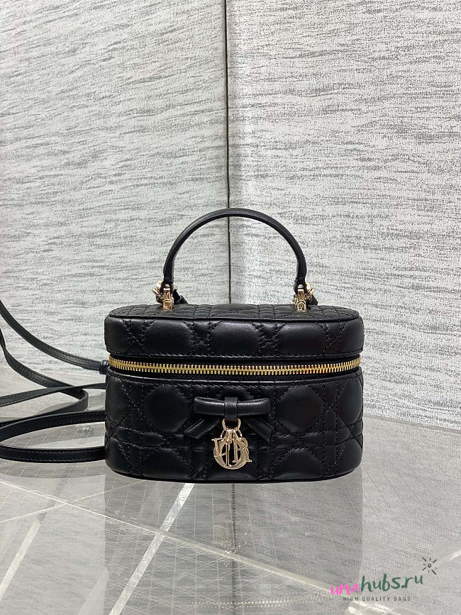 Dior Mini Vanity Black Lambskin 17x10.5x8cm - Unahubs - 1