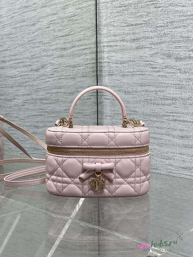 Dior Mini Vanity Pink Lambskin 17x10.5x8cm - Unahubs - 1