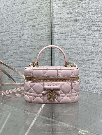 Dior Mini Vanity Pink Lambskin 17x10.5x8cm - Unahubs