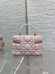 Dior Mini Vanity Pink Lambskin 17x10.5x8cm - Unahubs - 3