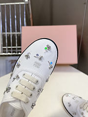 Miu Miu Embroidered drill sneakers - 3