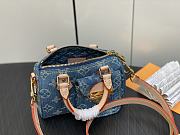 Louis Vuitton Nano Speedy blue 16x10x7.5cm - Unahubs - 4