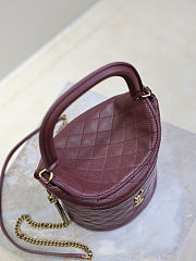 YSL Gaby bucket bag lambskin burgundy 19x17x15cm - Unahubs - 3