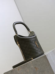 YSL Gaby bucket bag lambskin green 19x17x15cm - Unahubs - 3