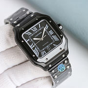 Cartier Santos - Black Roman Numeral Dial  - 2