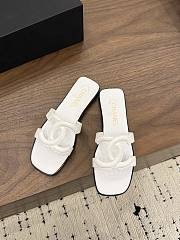 Chanel White Slides 02 - 1