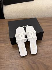 Chanel White Slides 02 - 2