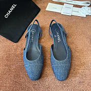 Chanel Denim Slingback Flat - Unahubs - 1