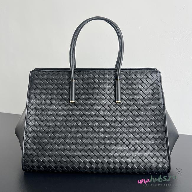 Bottega Veneta Barbara leather tote black 37x27x24cm - Unahubs - 1