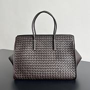 Bottega Veneta Barbara leather tote dark brown 37x27x24cm - Unahubs - 1