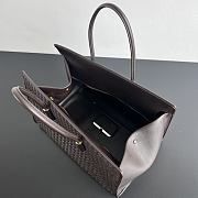 Bottega Veneta Barbara leather tote dark brown 37x27x24cm - Unahubs - 5