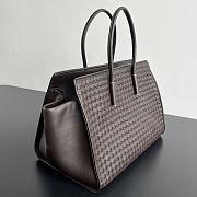 Bottega Veneta Barbara leather tote dark brown 37x27x24cm - Unahubs - 4