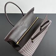 Bottega Veneta Barbara leather tote dark brown 37x27x24cm - Unahubs - 2