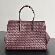 Bottega Veneta Barbara leather tote burgundy 37x27x24cm - Unahubs - 1