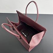 Bottega Veneta Barbara leather tote burgundy 37x27x24cm - Unahubs - 5
