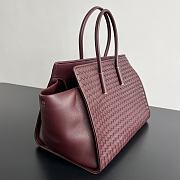 Bottega Veneta Barbara leather tote burgundy 37x27x24cm - Unahubs - 3