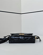 Fendi Mamma Baguette Medium black 26.5x9x18cm - Unahubs - 3