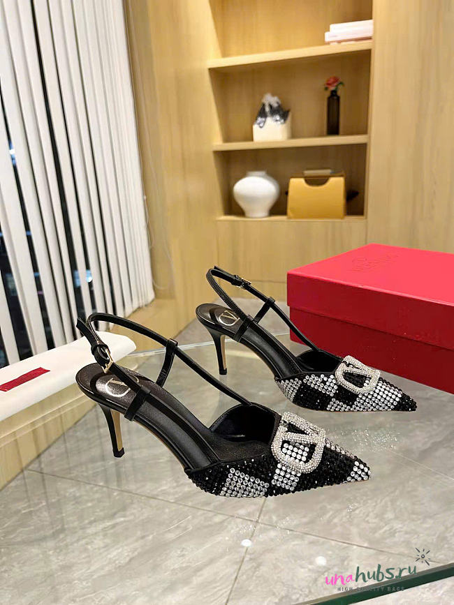 Valentino Garavani V Logo Signature Sling Back 75mm - 1