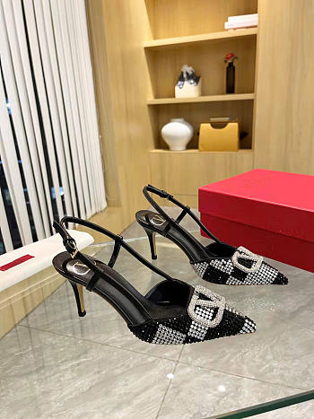 Valentino Garavani V Logo Signature Sling Back 75mm