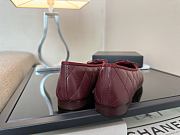 Chanel Ballerina Flat Burgundy  - 4