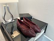 Chanel Ballerina Flat Burgundy  - 3