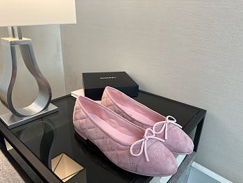 Chanel Ballerina Pink Suede Flat