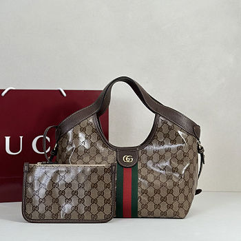 Gucci Giglio small tote bag Sand and dark 25x20x15cm - Unahubs