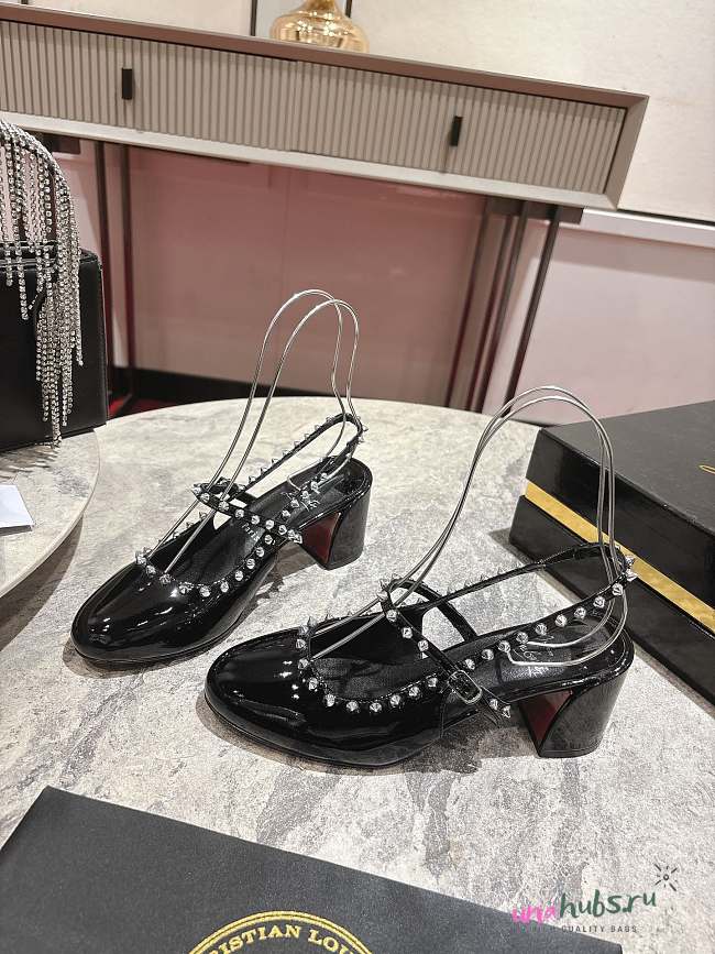 Christian Louboutin Spiked heel pumps slingback strap 55mm - 1