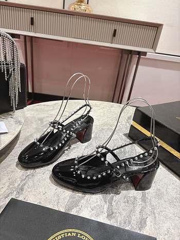 Christian Louboutin Spiked heel pumps slingback strap 55mm
