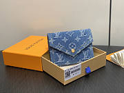 Louis Vuitton Victorine Wallet Blue 12x9.5x2.5cm - Unahubs - 1