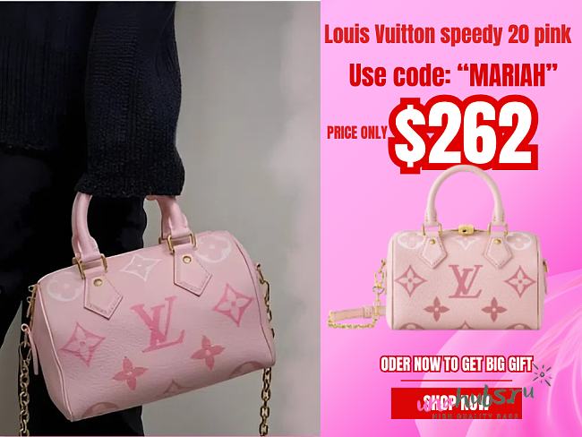 Louis Vuitton speedy 20 pink small bag - 1