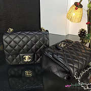 Chanel 17CM Mini Flap Bag Lambskin Leather With Gold&silver hardware - 2