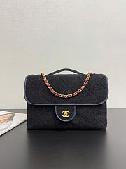 Chanel Large Flap Bag Black 32x23x9cm - Unahubs - 1