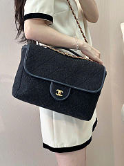 Chanel Large Flap Bag Black 32x23x9cm - Unahubs - 5