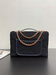 Chanel Large Flap Bag Black 32x23x9cm - Unahubs - 3
