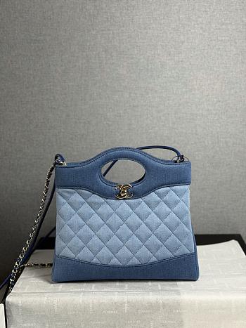Chanel 26p 31 bag blue denim 23x22x5.5cm - Unahubs