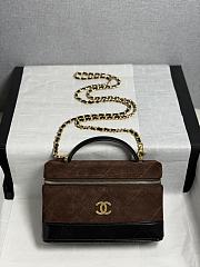 Chanel Vanity Suede Calfskin dark brown Black 17x19.5x5cm - Unahubs - 1
