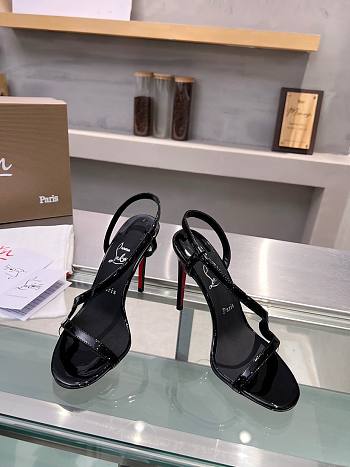 Christian Louboutin Rosa Z Sandals Patent Black 