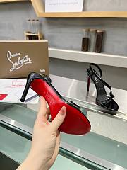 Christian Louboutin Rosa Z Sandals Patent Black  - 4