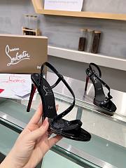 Christian Louboutin Rosa Z Sandals Patent Black  - 2