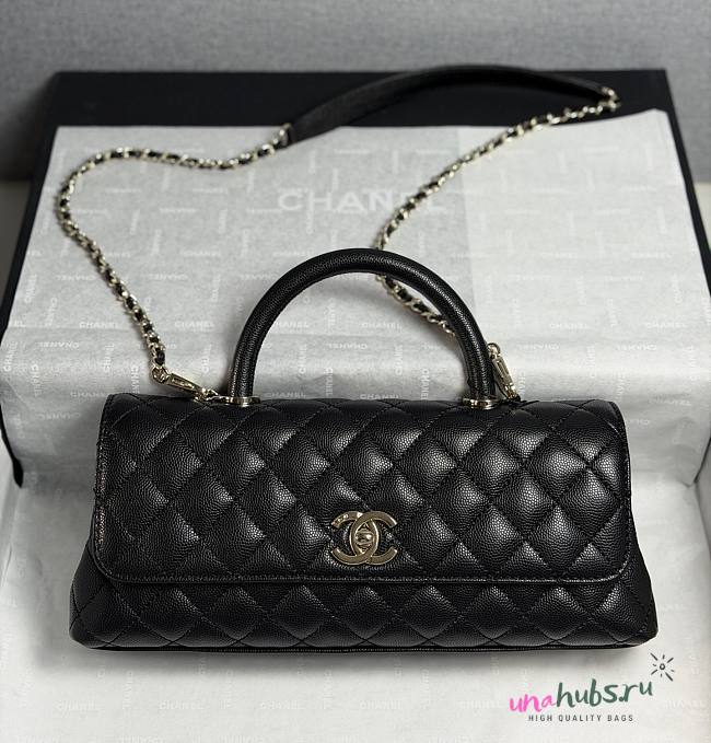 Chanel Coco Handle 26p Black Caviar 32cm - Unahubs - 1